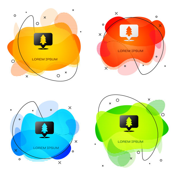 地图图标上的黑色位置森林图片下载