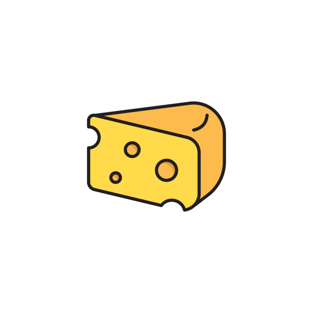 块奶酪图标标志食品隔离上图片下载