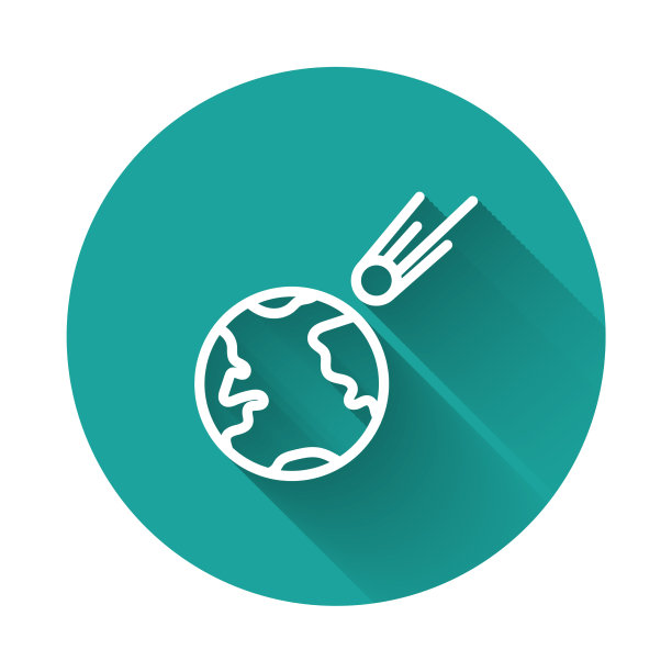 白线彗星坠落快速图标孤立图片下载