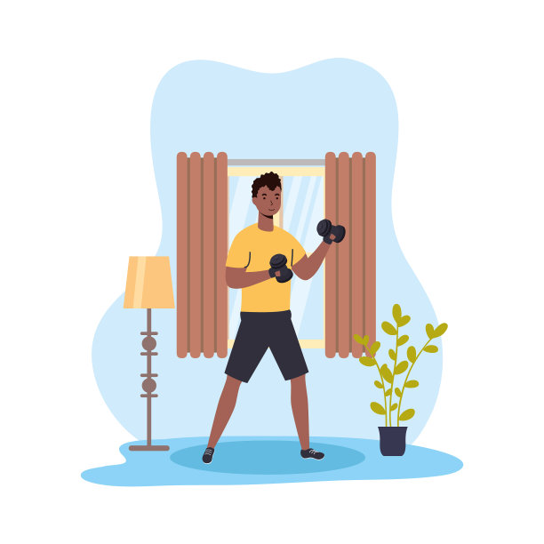 非洲人练习举哑铃运动图片下载