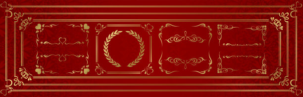 装饰金框架集向量图片下载