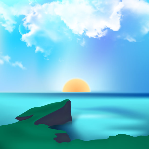 海景。背景是Cliff图片下载