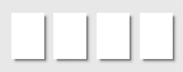 空白的白色海报。白色黑色模板。矢量图图片下载