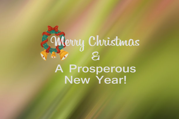 圣诞快乐和一个繁荣的新年贺卡和问候模糊插图抽象背景。图片下载