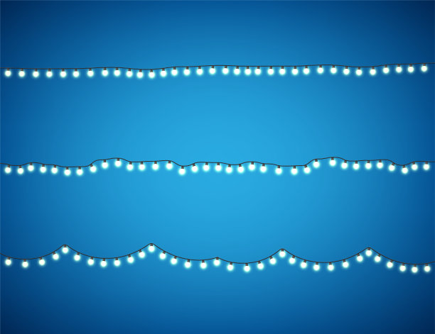 白色背景上的圣诞彩灯。有彩色灯泡的花环。圣诞假期。圣诞贺卡设计元素。新的一年,冬天图片下载