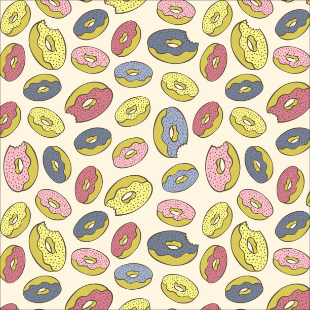 雨甜甜圈，无缝模式图片下载