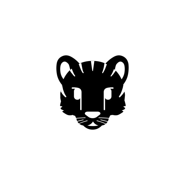 老虎矢量图标。孤立的老虎扁平表情，表情符号-向量图片下载