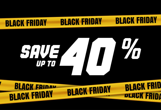 黄色条纹的黑色星期五标志，警戒线。警告标志图片下载