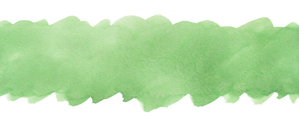 水彩卡其色背景与文字空间隔离。水彩画草绿色斑点在白色的背景。纸上。图片下载