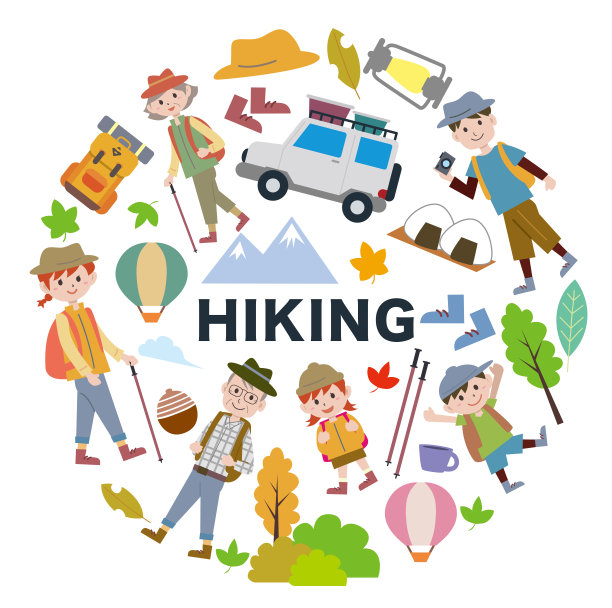 徒步旅行休闲的家庭图片下载