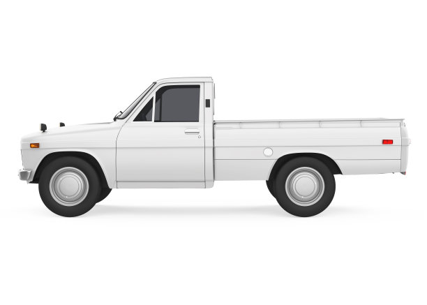 孤立的老式皮卡图片下载