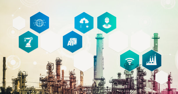 工业4.0技术概念——第四次工业革命的智能工厂图片下载
