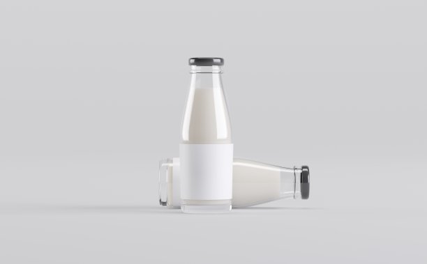 牛奶瓶模型3D渲染图片下载