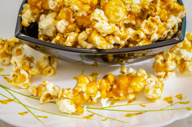 焦糖爆米花特写图片下载