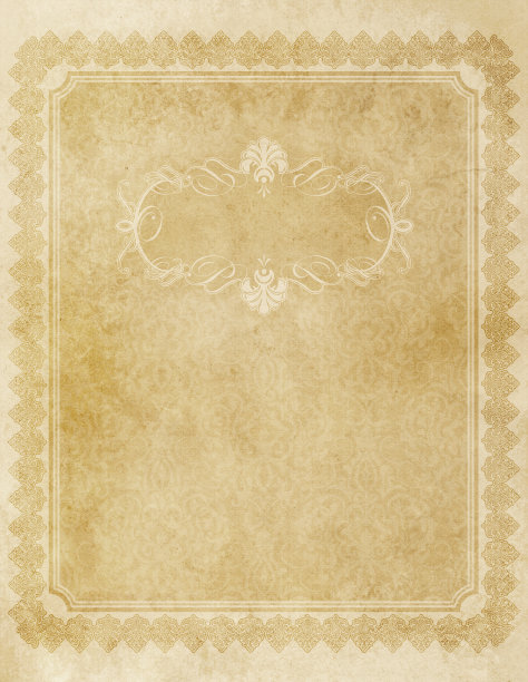 有边框和复古镜框的旧纸。图片下载