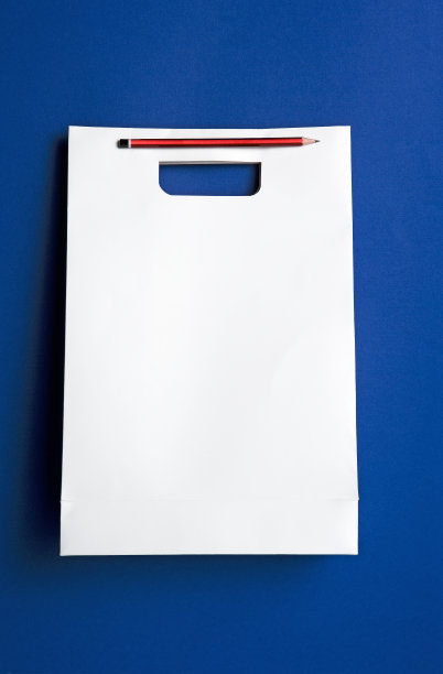 空白笔记本，蓝色背景，铅笔图片下载