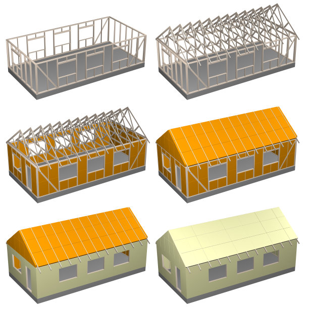木框架结构。图片下载