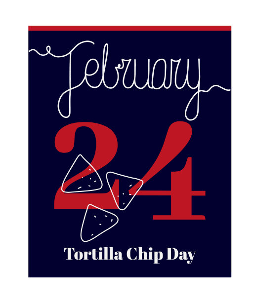 日历表，矢量插图的主题玉米饼日在2月24日。图片下载