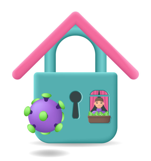 呆在家里的概念。封锁。隔离。图片下载