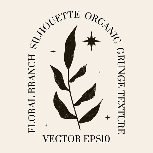 矢量波霍纹理轮廓单色绘图图片下载