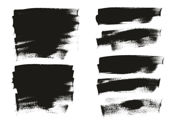 平面书法颜料笔刷规则长背景混合高细节抽象矢量背景混合集图片下载