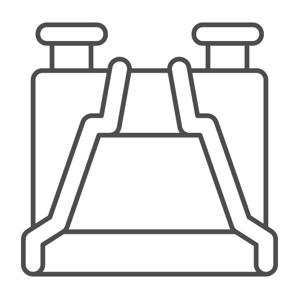 水上乐园滑梯细线图标图片下载