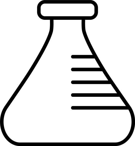 化学烧瓶图标线条风格图片下载