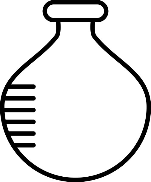 化工圆瓶图标线条风格图片下载