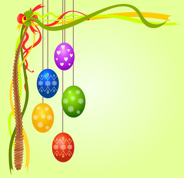 色彩斑斓的复活节彩蛋图片下载
