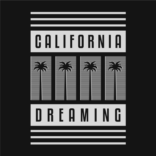 复古的加州打印图片下载
