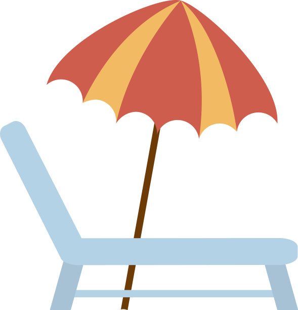 夏季旅游和度假的躺椅和伞图片下载