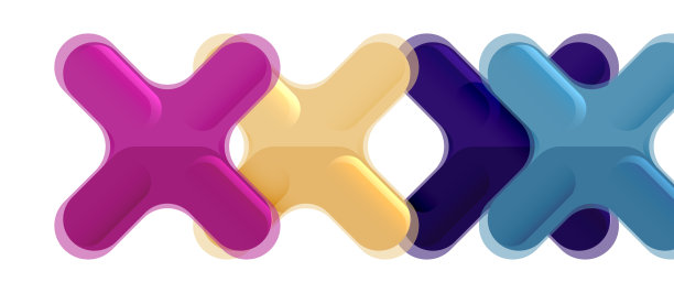 光滑的多色塑料风格交叉图片下载