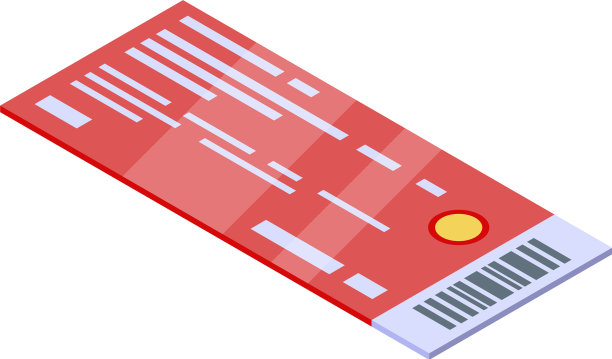 电动火车票图标等距风格图片下载