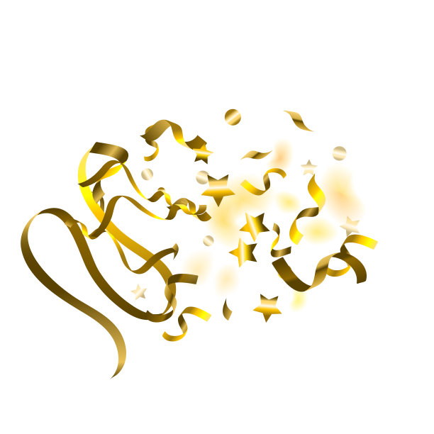 假日蛇形金箔飘带丝带图片下载