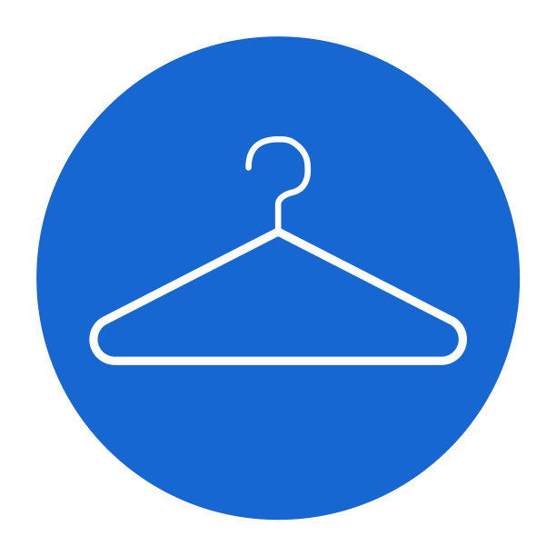 衣架上的现代图标孤立的白色图片下载