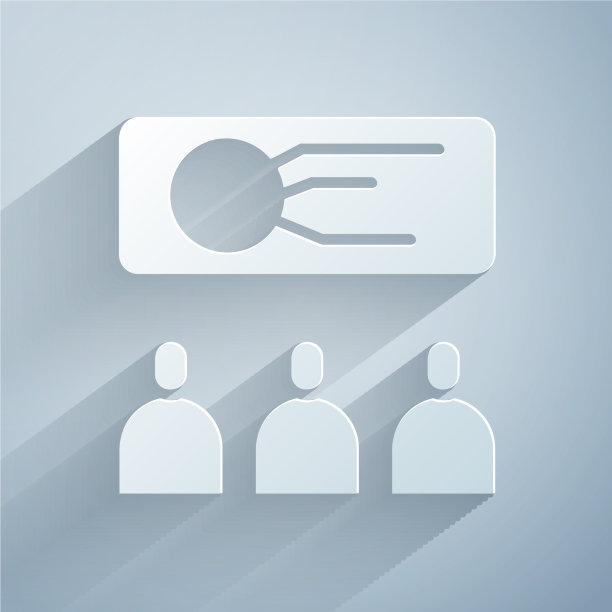 剪纸培训演示图标孤立上图片下载