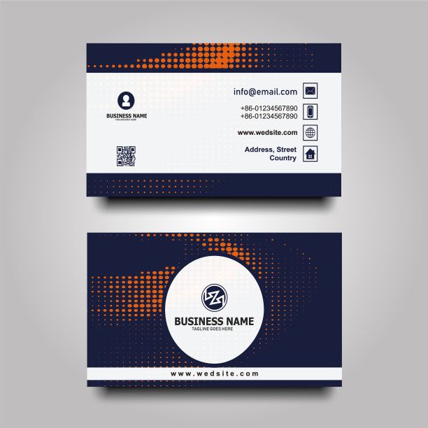 现代名片设计模板图片下载