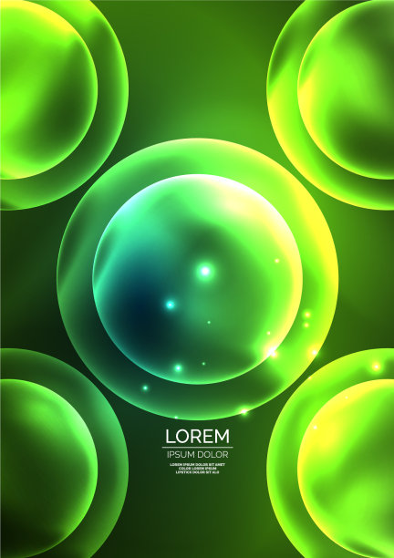 发光的霓虹灯，闪亮的透明气泡玻璃图片下载