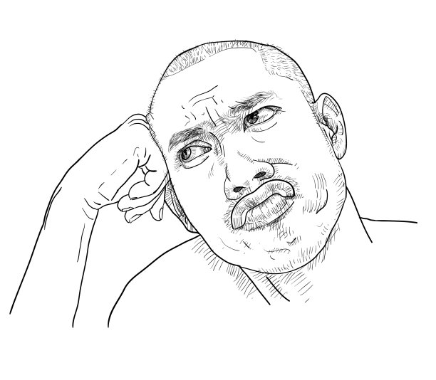 画一个奇怪的男人的滑稽肖像图片下载