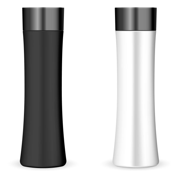 时尚造型化妆品瓶模型黑色盖图片下载