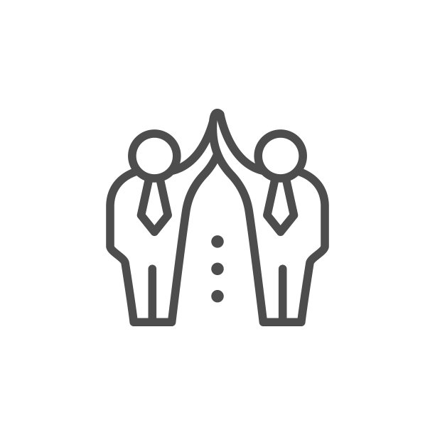 员工沟通线轮廓图标图片下载