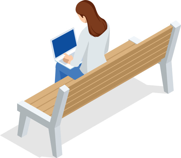 一名年轻女子坐在长椅上图片下载