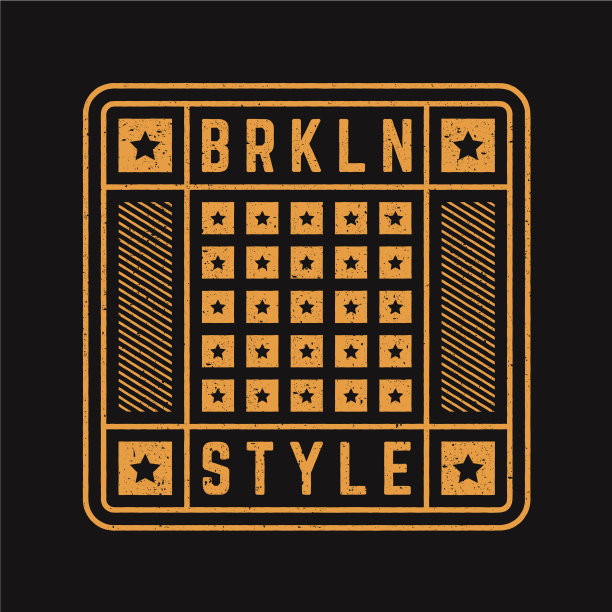 复古的布鲁克林打印图片下载