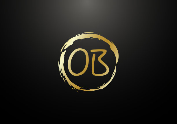 首字母o b标志设计模板图片下载