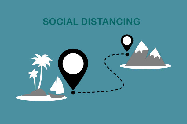 图标新常态的社交距离飞机飞行图片下载