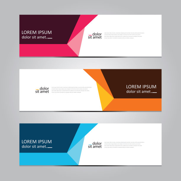 抽象几何设计横幅网页模板图片下载