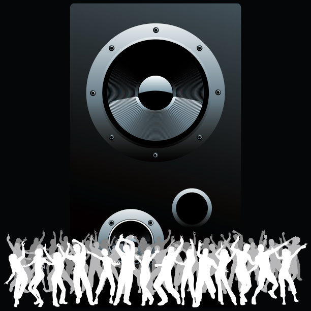 人们在扬声器背景上跳舞图片下载