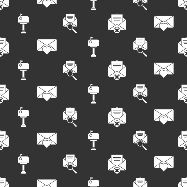 设删除信封信封与情人节心图片下载