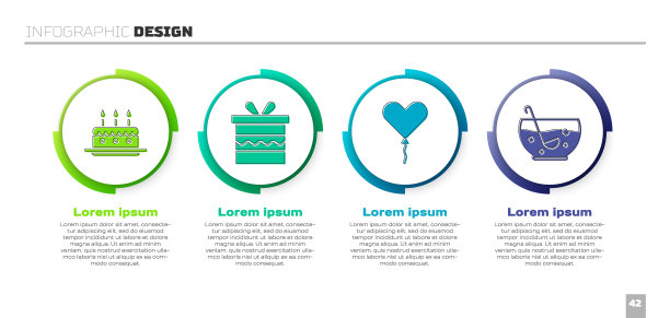 设蛋糕与燃烧的蜡烛礼盒气球图片下载