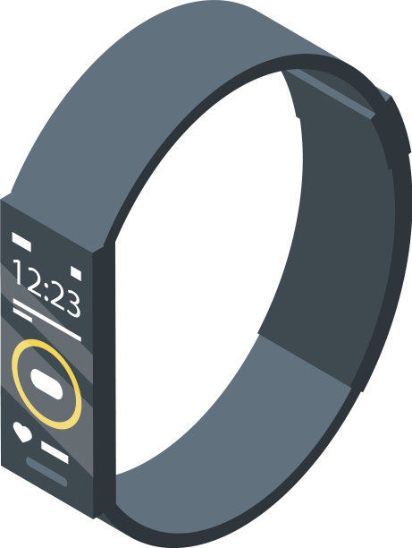 健身手镯图标等距风格图片下载